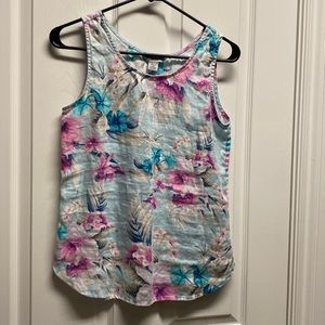 Tommy Bahama floral blouse tank top size XXS